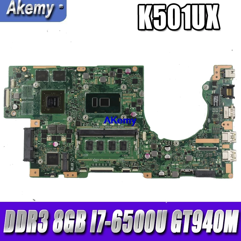 SAMXINNO K501UX Laptop motherboard For Asus K501UB K501UQ K501UXM A501U original mainboard DDR3 8GB-RAM I7-6500U GT940M
SAMXINNO K501UX Laptop motherboard For Asus K501UB K501UQ K501UXM A501U original mainboard DDR3 8GB-RAM I7-6500U GT940M
