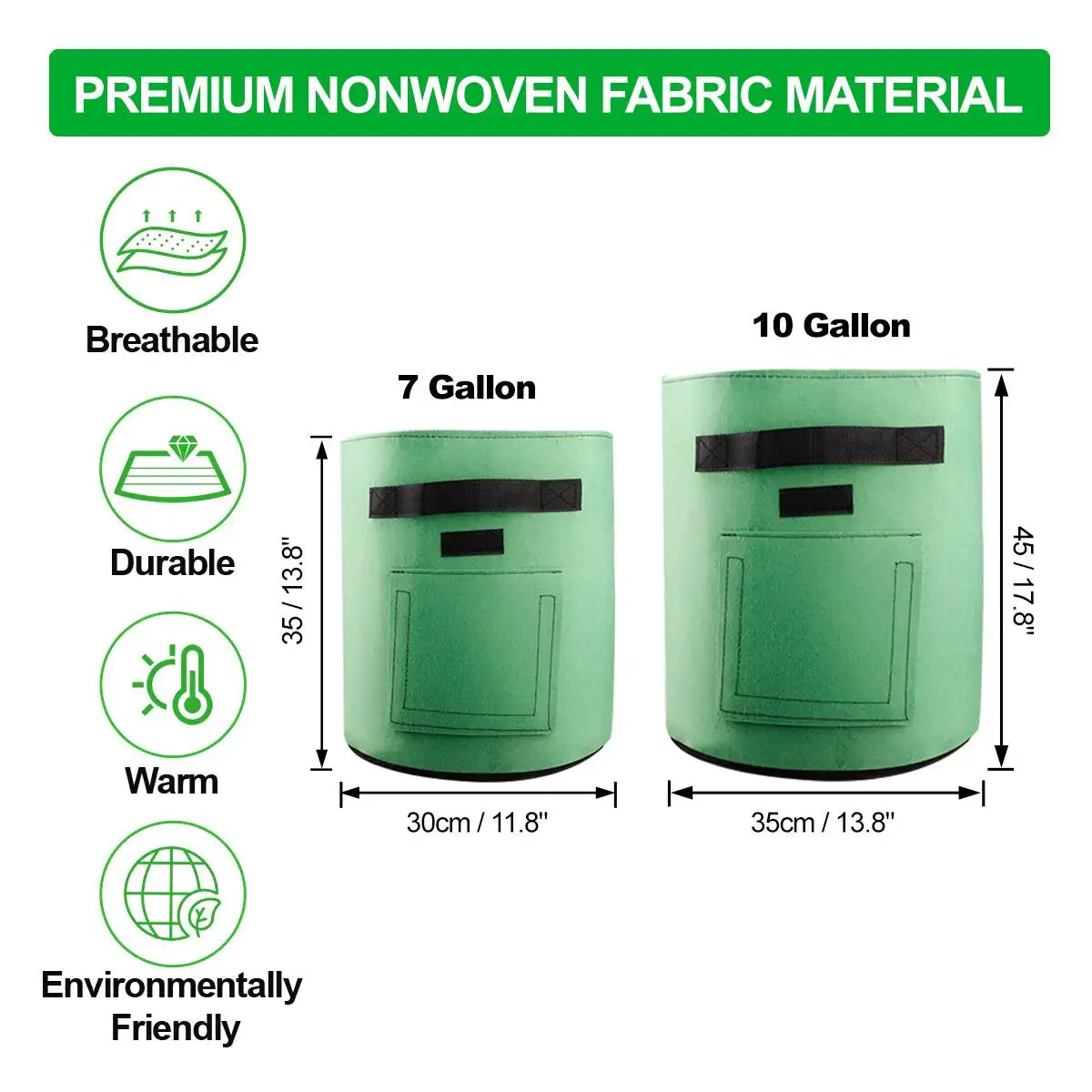 10/7 Gallon Plant Growth Bag home garden Potato Vegetable Planting Bag Moisturizing jardin Vertical Garden Grow Bag seedling pot
10/7 Gallon Plant Growth Bag home garden Potato Vegetable Planting Bag Moisturizing jardin Vertical Garden Grow Bag seedling pot