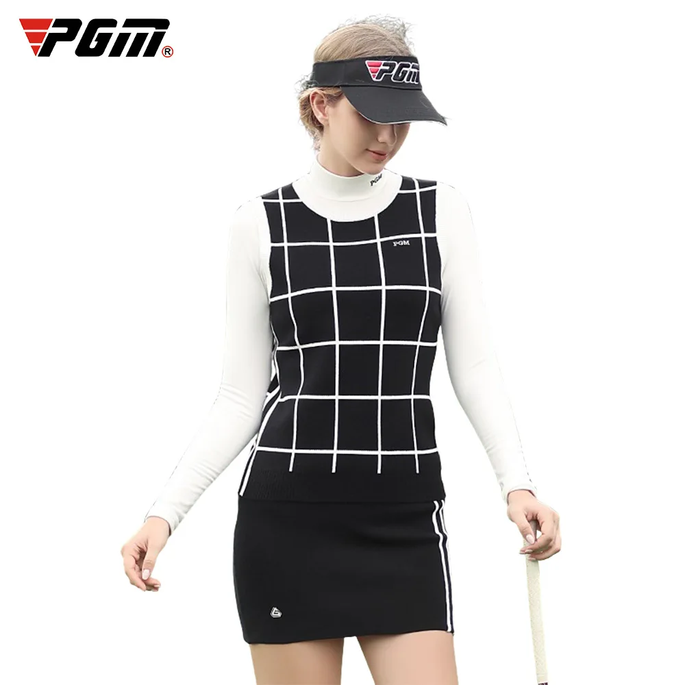 Женский комплект одежды для гольфа PGM вязаный теплый спортивный с юбкой Дамский