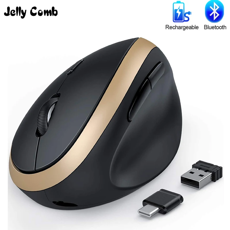 Jelly Comb Bluetooth Wireless Mouse Rechargeable 2.4G USB-C Wireless Ergonomic Mice for Mackbook Tablet Phone USB&Type-c Mouse 
Jelly Comb Bluetooth Wireless Mouse Rechargeable 2.4G USB-C Wireless Ergonomic Mice for Mackbook Tablet Phone USB&Type-c Mouse