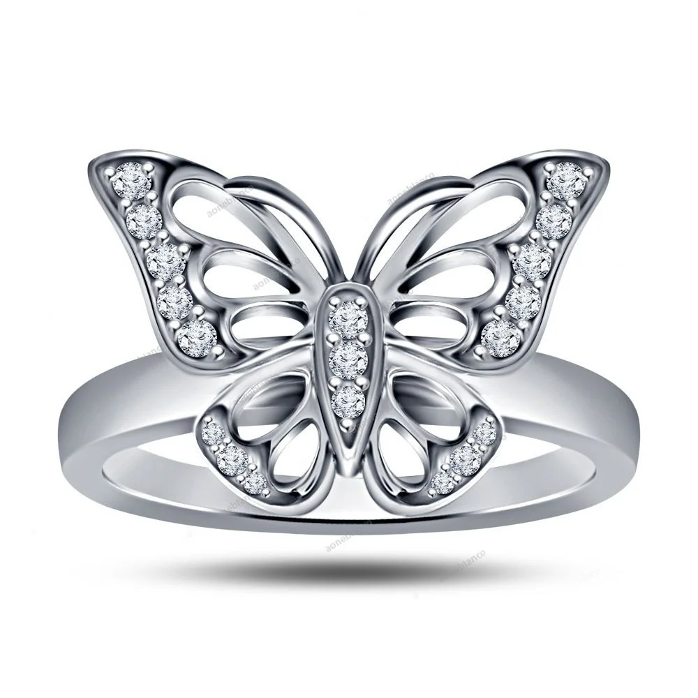 Fashionable Hollow-out Design of Butterfly 925 Silver Crystal Lady Ring with High Quality Zircon CZ Party woman Jewelry Gift
Fashionable Hollow-out Design of Butterfly 925 Silver Crystal Lady Ring with High Quality Zircon CZ Party woman Jewelry Gift