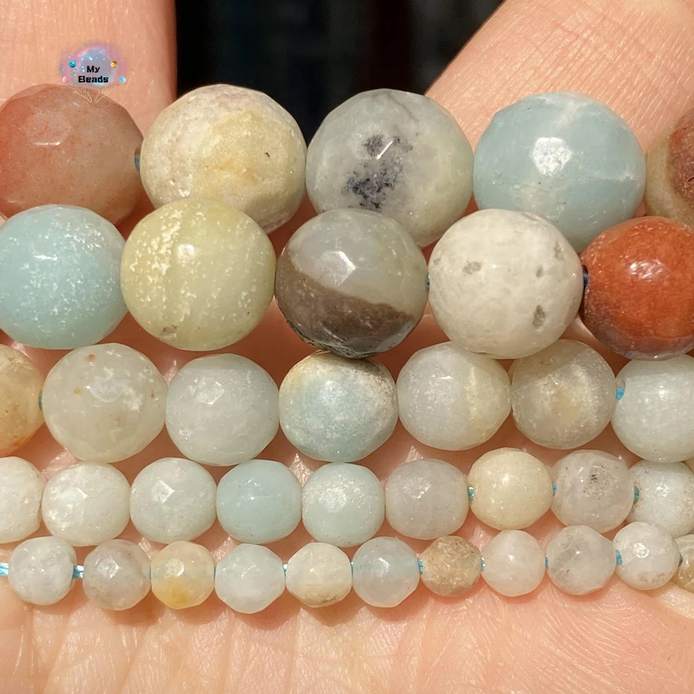 Бусины круглые из натурального амазонита, 4-12 мм, 15 дюймов 
Бусины круглые из натурального амазонита, 4-12 мм, 15 дюймов