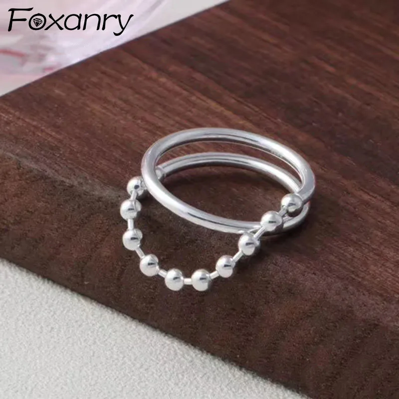 Кольца FOXANRY из стерлингового серебра 925 пробы, Модные Винтажные парные кольца в стиле INS, хип-хоп, Простые полые двухслойные бусины, украшения...
Кольца FOXANRY из стерлингового серебра 925 пробы, Модные Винтажные парные кольца в стиле INS, хип-хоп, Простые полые двухслойные бусины, украшения...