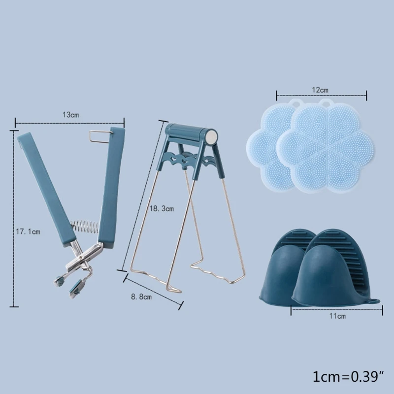 449C 6 Pcs Oven Hob Clamp Heat Insulation Gloves Pad Kit Hot Bowl Pan Gripper Clips Heat Resistant Mitt Pot Holder Anti-scald
449C 6 Pcs Oven Hob Clamp Heat Insulation Gloves Pad Kit Hot Bowl Pan Gripper Clips Heat Resistant Mitt Pot Holder Anti-scald
