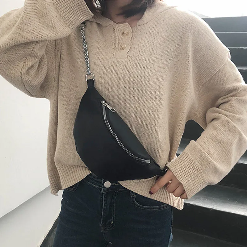 Fashion Chain Fanny Pack Waist Bag New Belt Bag Women Waist Pack PU Leather Chest Bag
Fashion Chain Fanny Pack Waist Bag New Belt Bag Women Waist Pack PU Leather Chest Bag