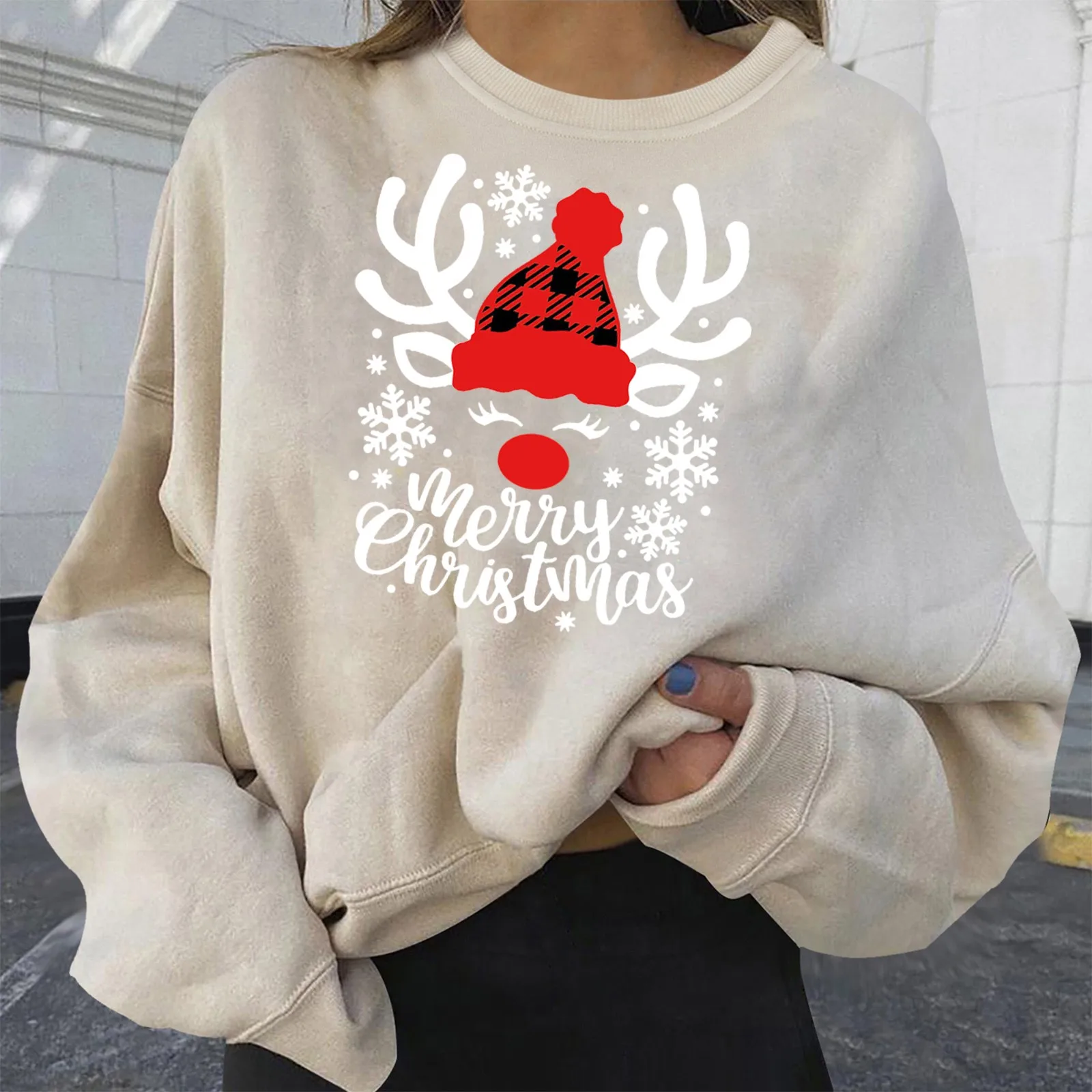 Women Christmas Hoodies Fashion Santa Claus Printed Women Cartoon Reindeer Funny Printed Oversized Sweatshirt Female Pullovers
Women Christmas Hoodies Fashion Santa Claus Printed Women Cartoon Reindeer Funny Printed Oversized Sweatshirt Female Pullovers