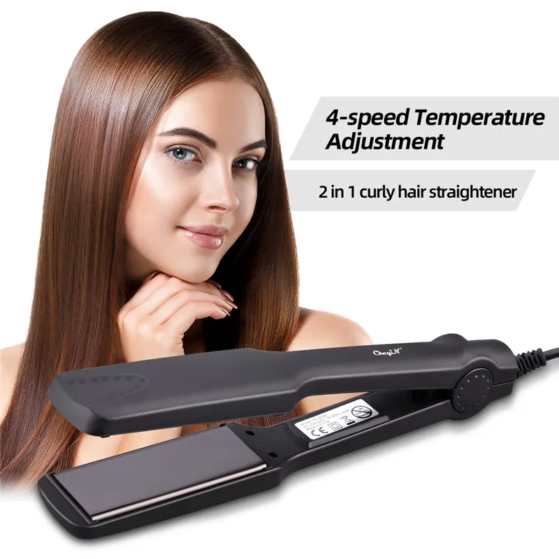 CkeyiN Fast Heating Hair Straightener Ceramic Coating Flat Iron Temperature Adjustable Wide Plate Straightening Iron Curler 37mm
CkeyiN Fast Heating Hair Straightener Ceramic Coating Flat Iron Temperature Adjustable Wide Plate Straightening Iron Curler 37mm