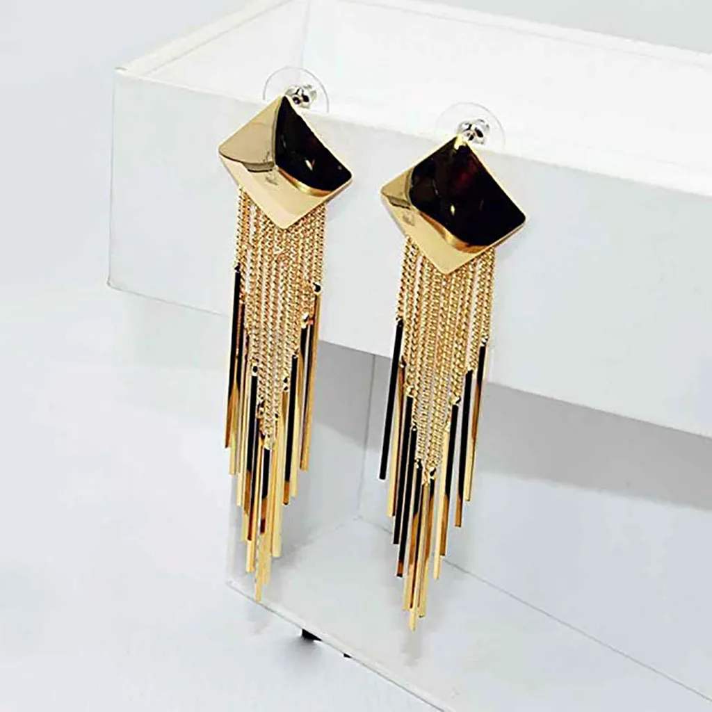 Statement Fashion Glossy Simple Geometric Square Long Tassel Earrings for Women Party Temperament Drop Earrings Jewelry Brincos
Statement Fashion Glossy Simple Geometric Square Long Tassel Earrings for Women Party Temperament Drop Earrings Jewelry Brincos