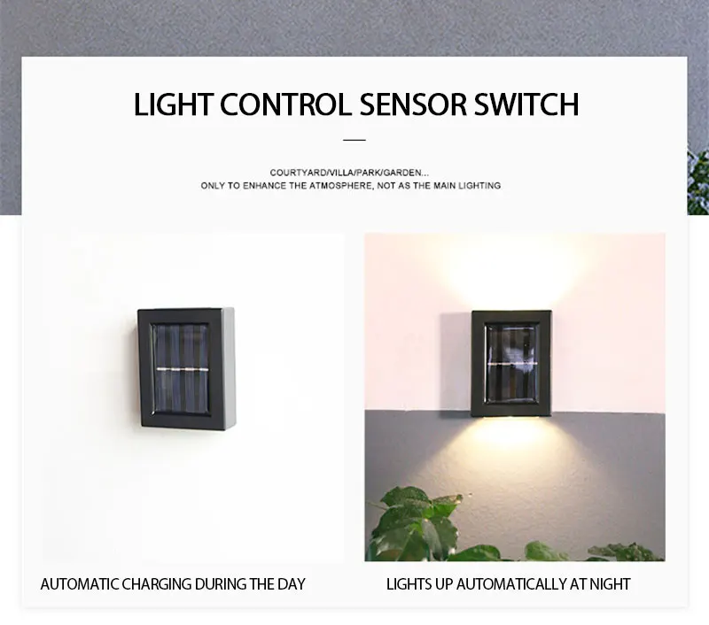 2PCS LED Solar Light Courtyard Wall Lights Waterproof Outdoor Light Sensor Street Corridor Lights Step Lamp Home Stair Lighting
2PCS LED Solar Light Courtyard Wall Lights Waterproof Outdoor Light Sensor Street Corridor Lights Step Lamp Home Stair Lighting