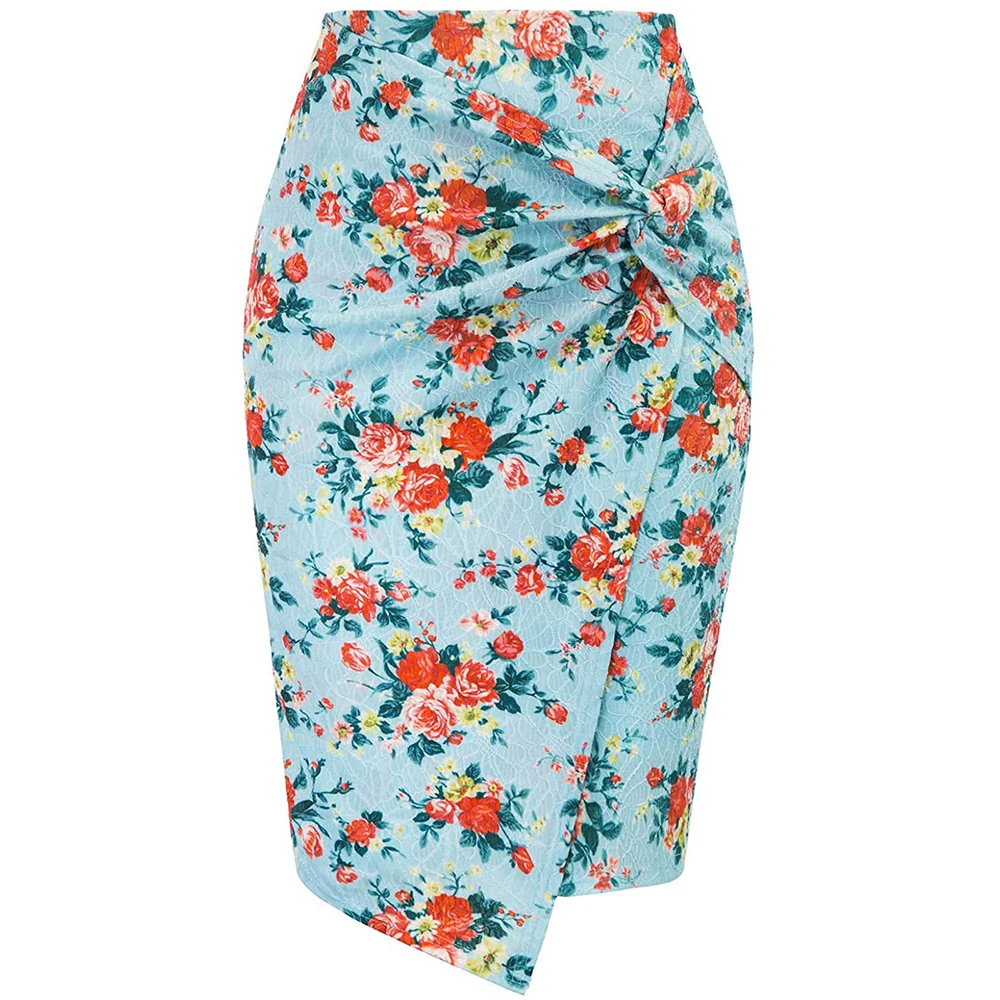 Women's Sheath Skirt High Waist Side Slit Hem Stretch Bodycon Pencil Skirt Floral Print Office Lady Dress With Zipper
Women's Sheath Skirt High Waist Side Slit Hem Stretch Bodycon Pencil Skirt Floral Print Office Lady Dress With Zipper