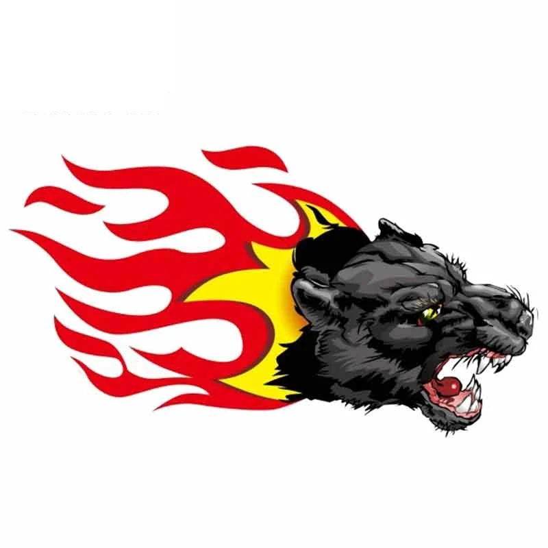 

Fuzhen Boutique Decals Exterior Accessories Flame Wolf Head Car Stickers Vinyl JDM Bumper Trunk Windshield Bumper Windows Decal