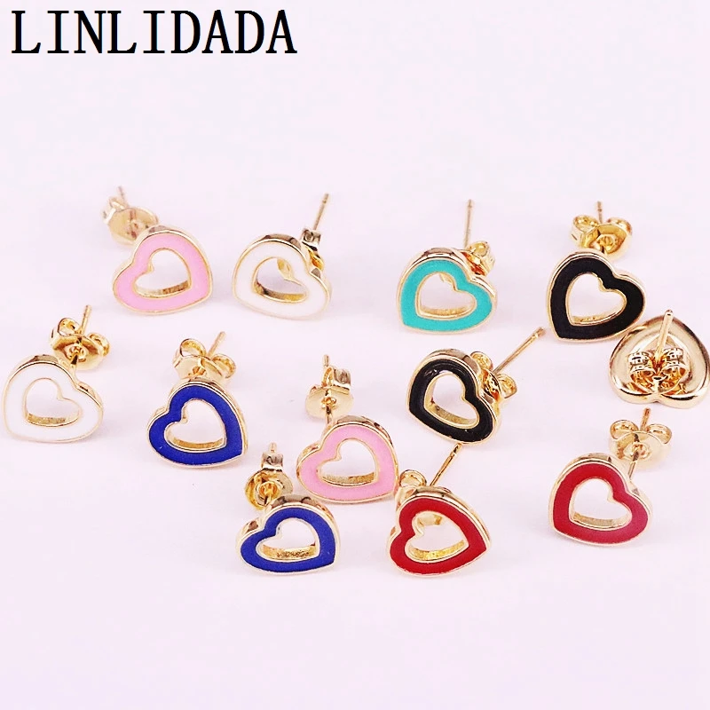 12Pairs 9mm Fashion Golden Jewelry For Women Mix Color Enamel Heart Stud Earring
12Pairs 9mm Fashion Golden Jewelry For Women Mix Color Enamel Heart Stud Earring