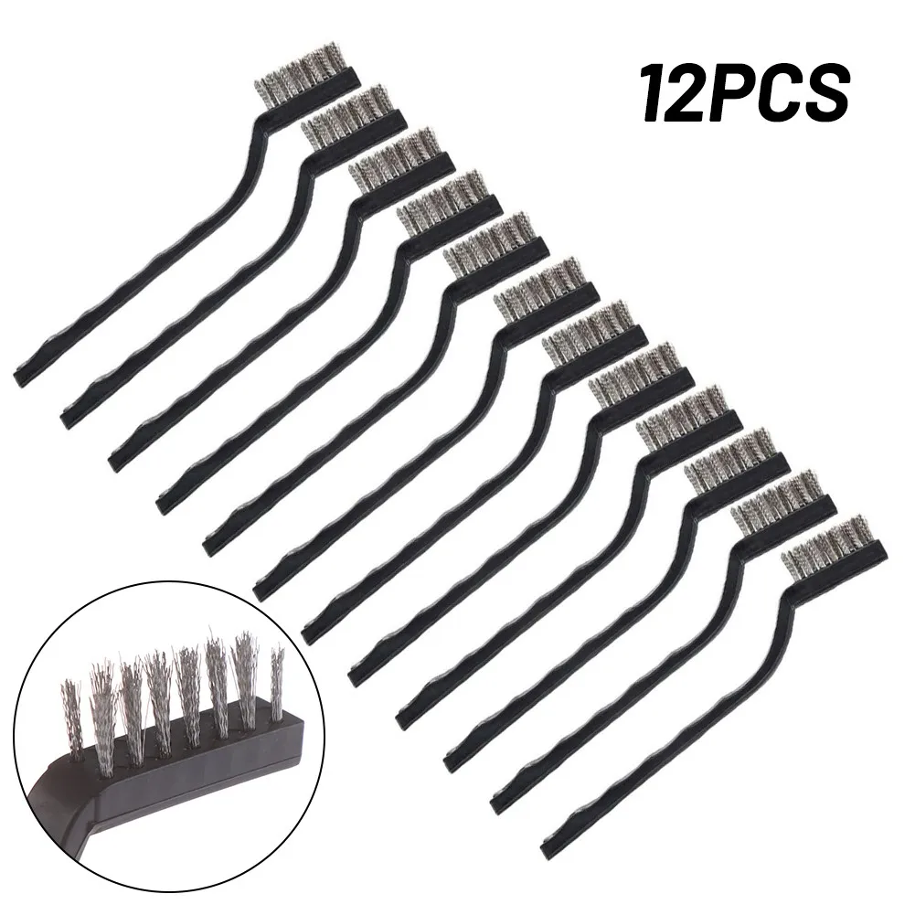 12pcs Stainless Steel Wire Brush BrassABS Comfortable Handle 175mm For Cleaning Scrubbing Polishing Burring Brush
12pcs Stainless Steel Wire Brush BrassABS Comfortable Handle 175mm For Cleaning Scrubbing Polishing Burring Brush