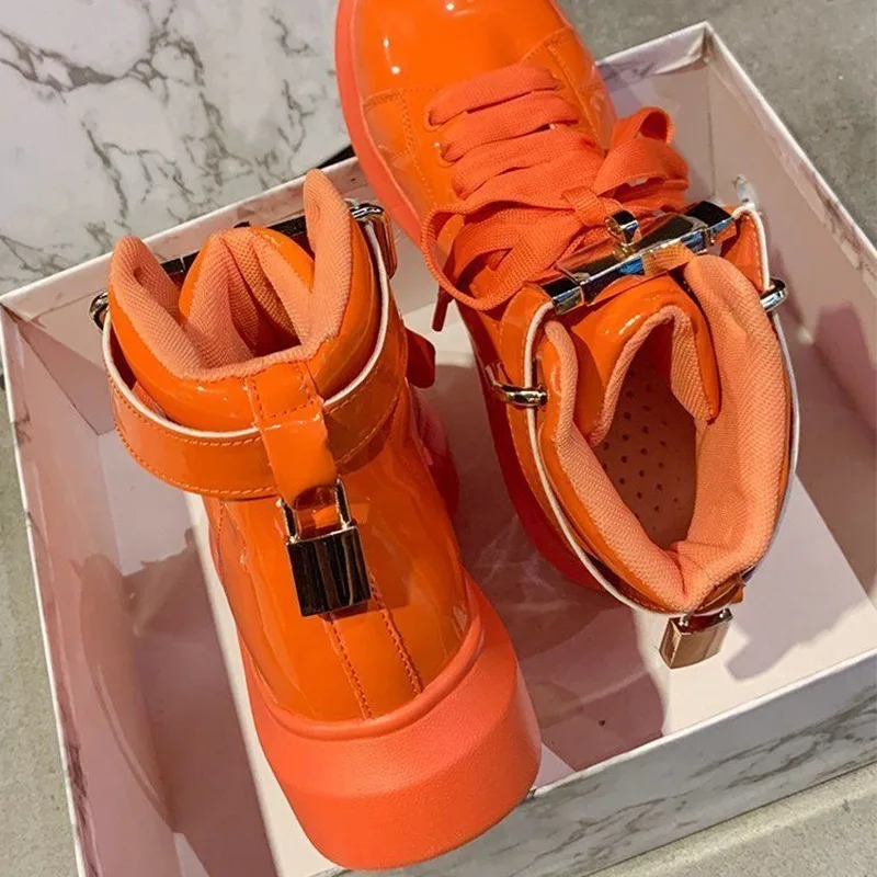 2021 Spring Women Platform Sneakers Fashion Leather High Top Casual Shoes Chunky Vulcanized Shoes Woman Trainers Flats Orange
2021 Spring Women Platform Sneakers Fashion Leather High Top Casual Shoes Chunky Vulcanized Shoes Woman Trainers Flats Orange