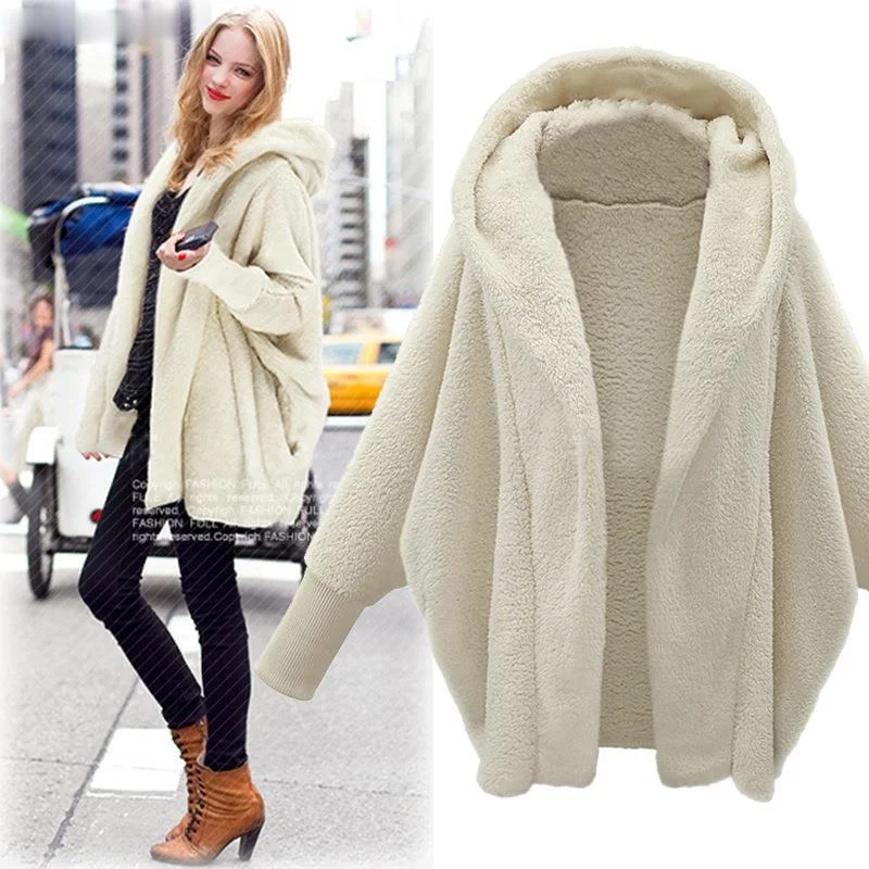 2021 Plus Size Fashion Casual Loose Solid Full Sleeve Hooded Plush Coat For Women Large Outwear Autumn Winter Coats Vestido
2021 Plus Size Fashion Casual Loose Solid Full Sleeve Hooded Plush Coat For Women Large Outwear Autumn Winter Coats Vestido