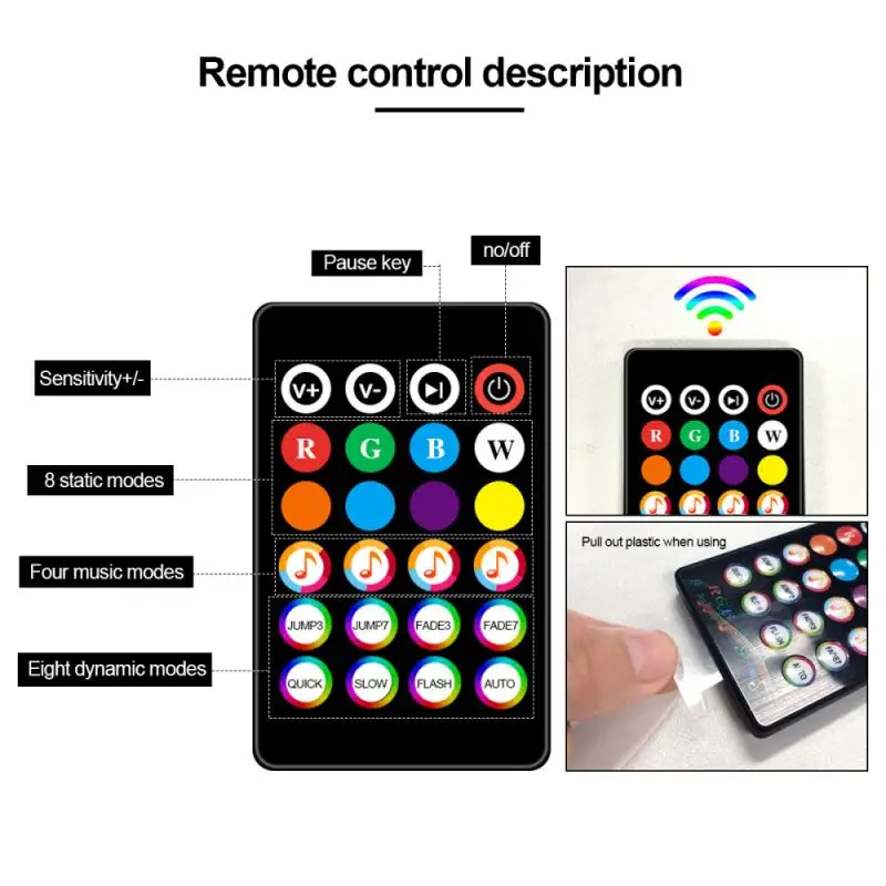 RGB Car LED Strip Light With APP Control And Remote Control USB Bluetooth Car Interior Atmosphere Lights Decor 48LED
RGB Car LED Strip Light With APP Control And Remote Control USB Bluetooth Car Interior Atmosphere Lights Decor 48LED