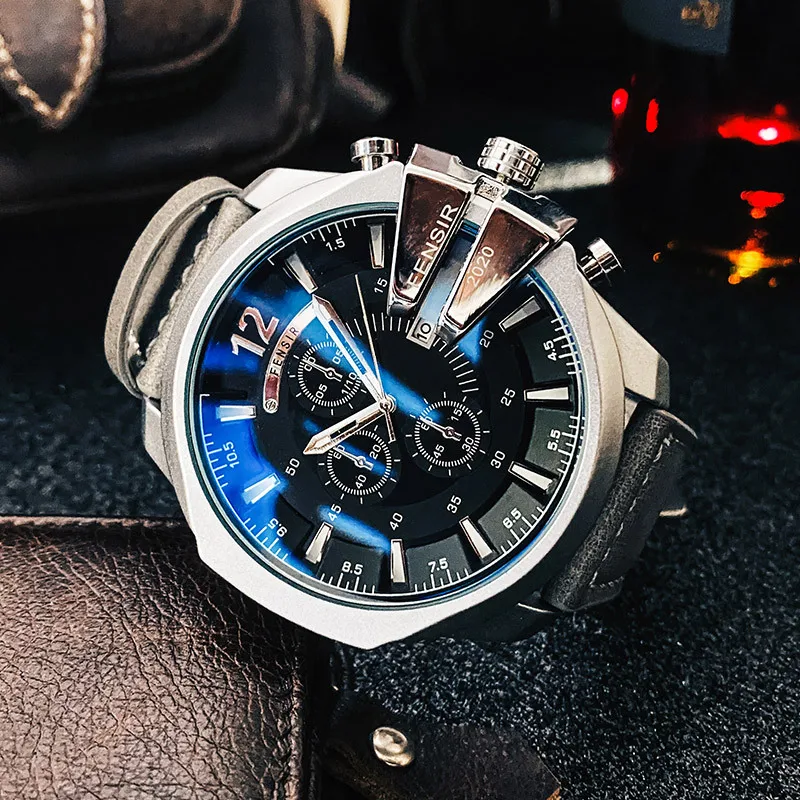 2021FENSIR Luxury Designer Euro American Style Super Large Dial Personalized Creative Steel Band Men's Leisure Quartz Watch 
2021FENSIR Luxury Designer Euro American Style Super Large Dial Personalized Creative Steel Band Men's Leisure Quartz Watch