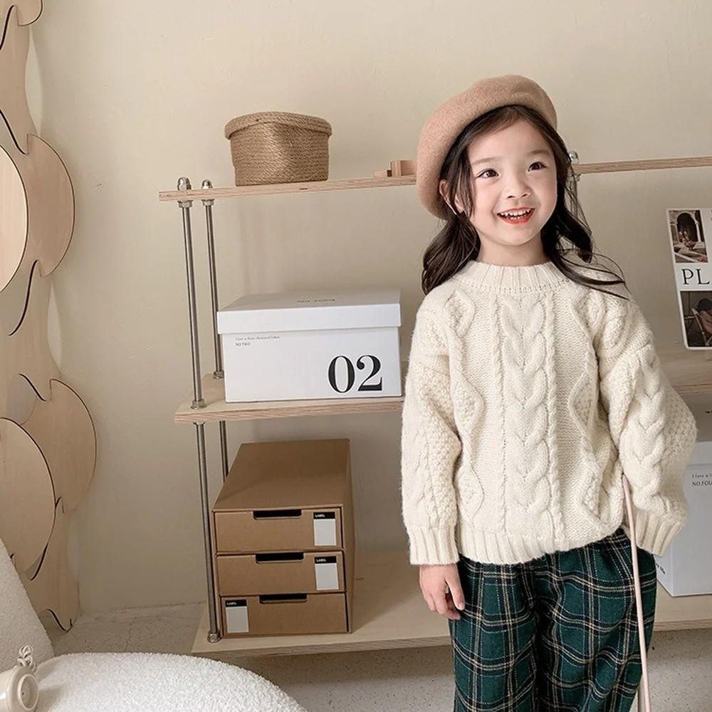 Winter Baby Girls soft comfortable warm knitted sweaters fashion children knit twist thick pullover Tops
Winter Baby Girls soft comfortable warm knitted sweaters fashion children knit twist thick pullover Tops