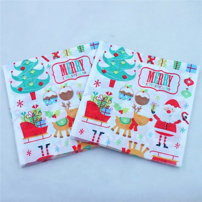 100pcs Creative Cartoon 33x33cm Funny Christmas Santa Claus Printed Paper Napkins Tissue Paper Home Bar Dinner Party Supplies
100pcs Creative Cartoon 33x33cm Funny Christmas Santa Claus Printed Paper Napkins Tissue Paper Home Bar Dinner Party Supplies