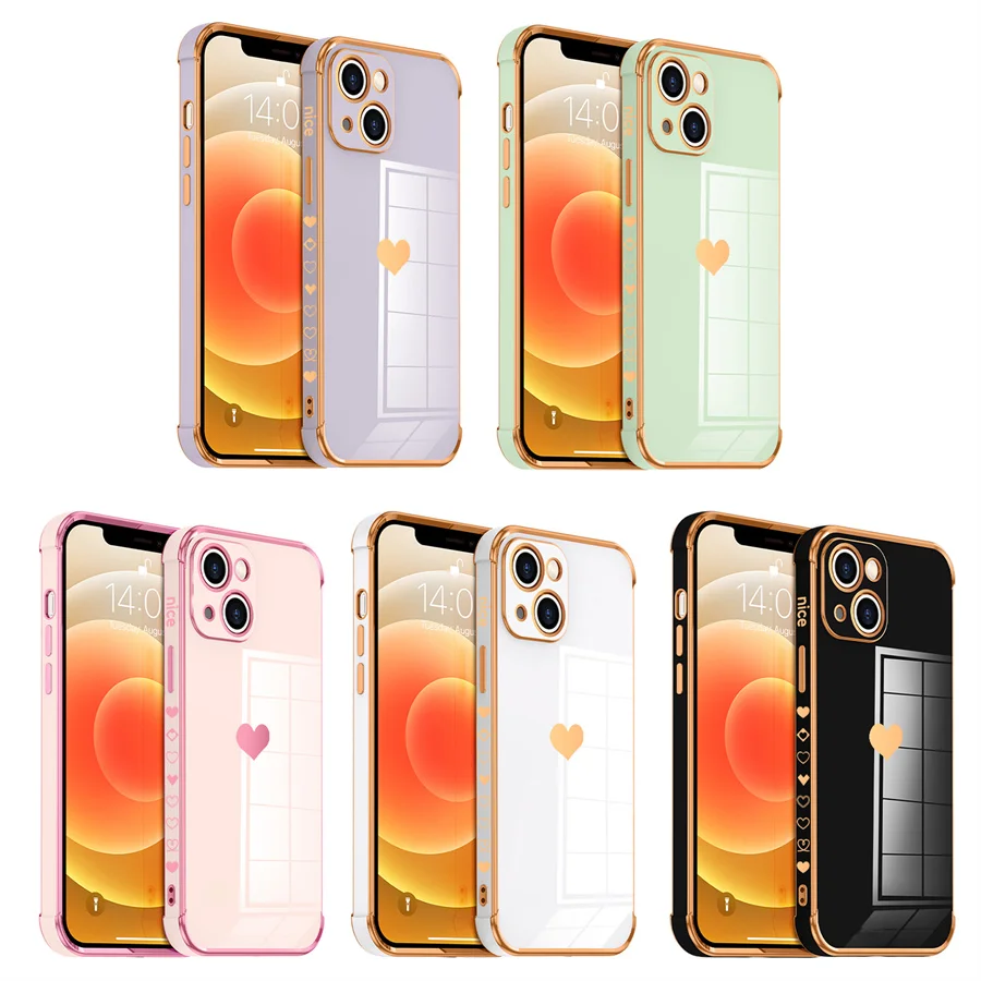 Electroplated Love Heart Phone Case For IPhone13mini 12 Pro Max XR XS X XS Max 7 8 Plus Shockproof Protective Back Cover Capa
Electroplated Love Heart Phone Case For IPhone13mini 12 Pro Max XR XS X XS Max 7 8 Plus Shockproof Protective Back Cover Capa