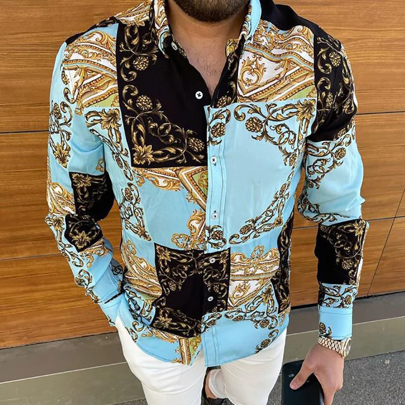 Camisas Para Hombre 2021 European American New Men's Shirts Hot Style Printing Long-sleeved Fashion Trendy Men's Tops
Camisas Para Hombre 2021 European American New Men's Shirts Hot Style Printing Long-sleeved Fashion Trendy Men's Tops