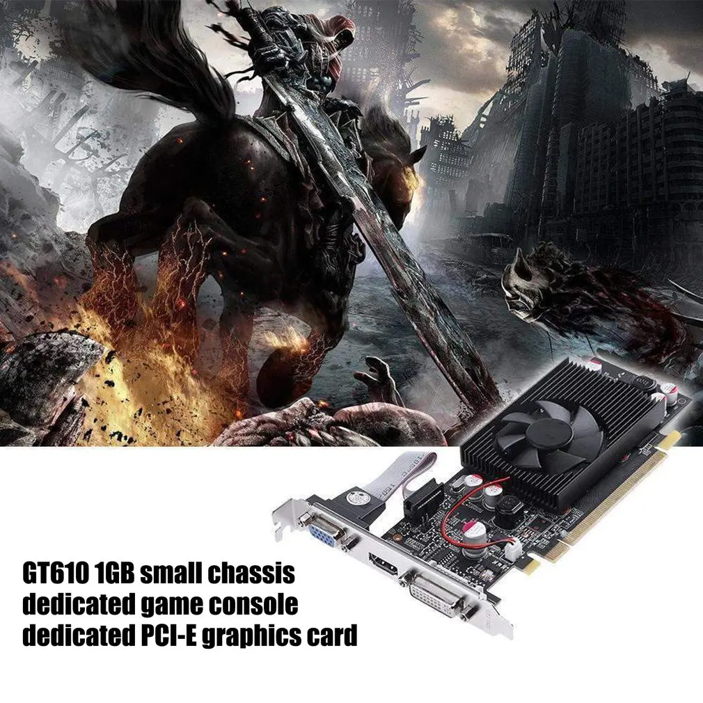 2021 игровая видеокарта GT610 1 ГБ для настольных компьютерных игр настольного