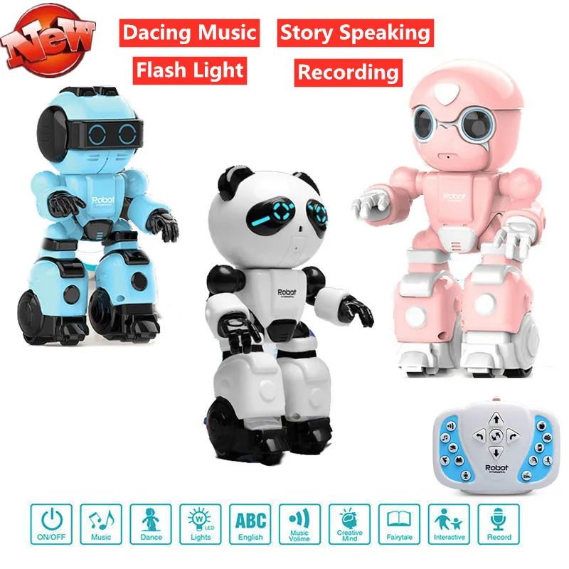 2.4Ghz Remote Control intelligent smart robot Music Singing Dacing English Speaking Recording RC Robot Toy kid gift Model Toys
2.4Ghz Remote Control intelligent smart robot Music Singing Dacing English Speaking Recording RC Robot Toy kid gift Model Toys
