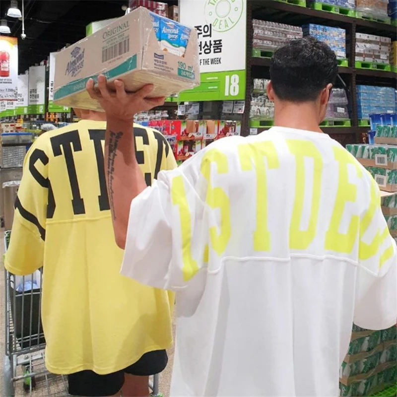 Men's Oversized T shirt Letter Print Gym Clothing Bodybuilding Fitness Loose Sportswear T-shirt Streetwear Hip-Hop Tshirt
Men's Oversized T shirt Letter Print Gym Clothing Bodybuilding Fitness Loose Sportswear T-shirt Streetwear Hip-Hop Tshirt