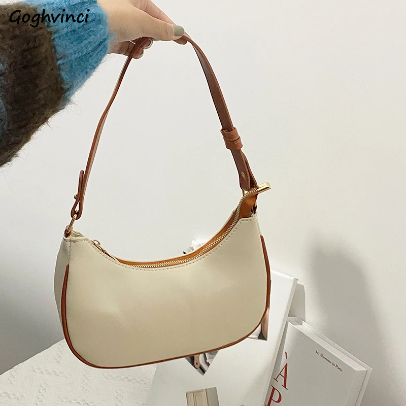 Women Shoulder Bags Panelled PU Leather Zipper Half Moon Underarm Bag Ladies Texture All-match Elegant Handbags OL Shopping Ins
Women Shoulder Bags Panelled PU Leather Zipper Half Moon Underarm Bag Ladies Texture All-match Elegant Handbags OL Shopping Ins