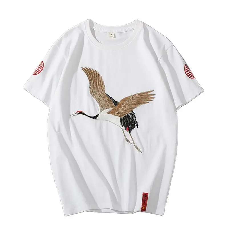 Crane Embroidery T Shirt Men Short Sleeve Cotton O Neck T Shirt Large Size T-Shirt For Boys Girls Summer Clothes 2021 5xl 6xl
Crane Embroidery T Shirt Men Short Sleeve Cotton O Neck T Shirt Large Size T-Shirt For Boys Girls Summer Clothes 2021 5xl 6xl