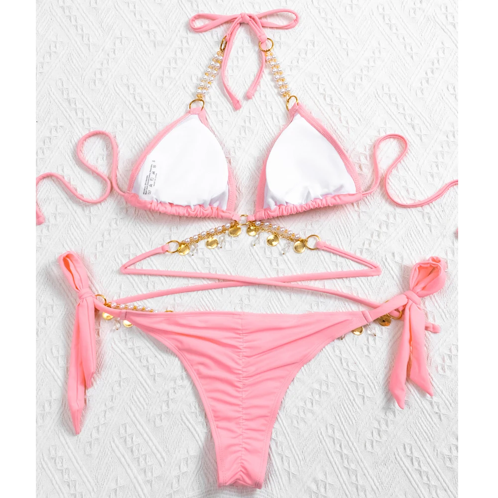 2021 Bikini New Sexy Pearl Crystal Swimwear Women Swimsuit Female Push Up Biquini Brazilian Bathing Suit Beachwear Swimming Suit
2021 Bikini New Sexy Pearl Crystal Swimwear Women Swimsuit Female Push Up Biquini Brazilian Bathing Suit Beachwear Swimming Suit