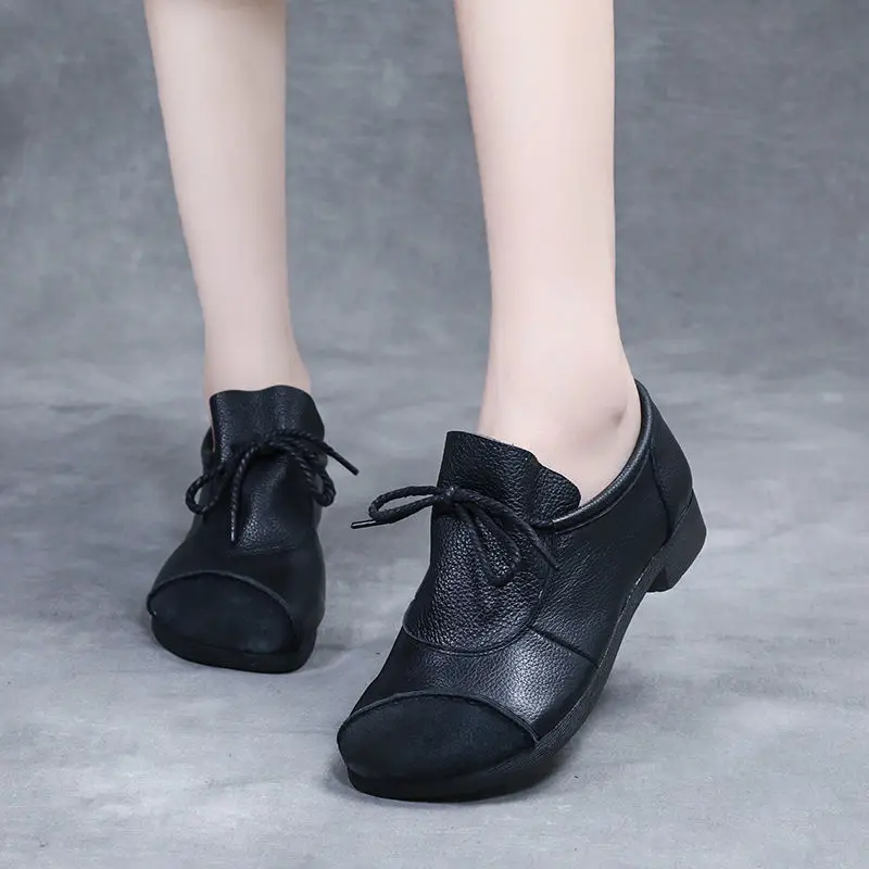 Soft Genuine Leather Flats Women Retro Sewing Lace Up Paneled Casual Flat Shoes 2021 Woman Flats Mom Driving Loafers Moccasins
Soft Genuine Leather Flats Women Retro Sewing Lace Up Paneled Casual Flat Shoes 2021 Woman Flats Mom Driving Loafers Moccasins