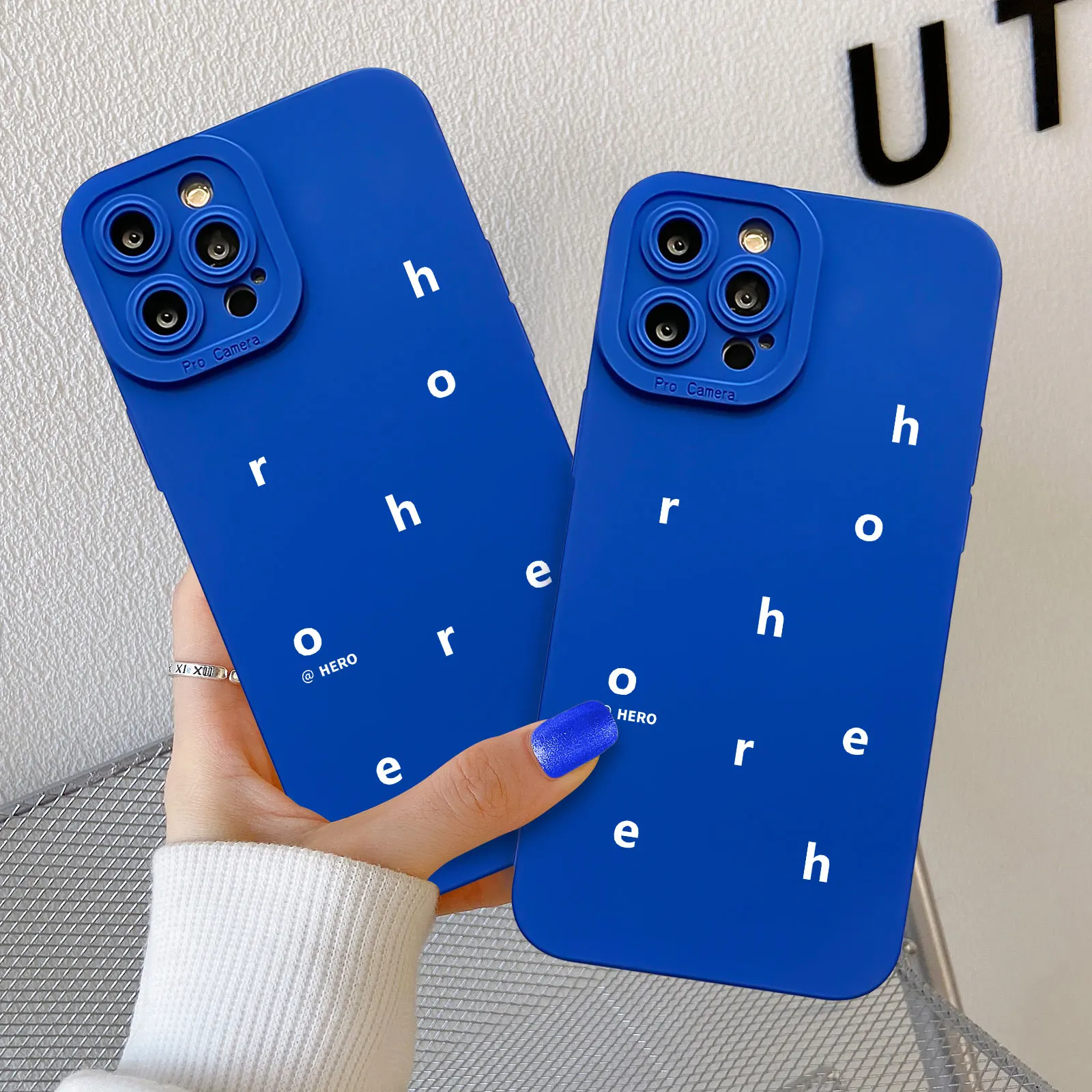 Klein Blue Letter Phone Case for iPhone 13 12 11 Pro Max Soft Silicone Funda For Iphone 11 Pro Candy Color Lens Protection Cover
Klein Blue Letter Phone Case for iPhone 13 12 11 Pro Max Soft Silicone Funda For Iphone 11 Pro Candy Color Lens Protection Cover