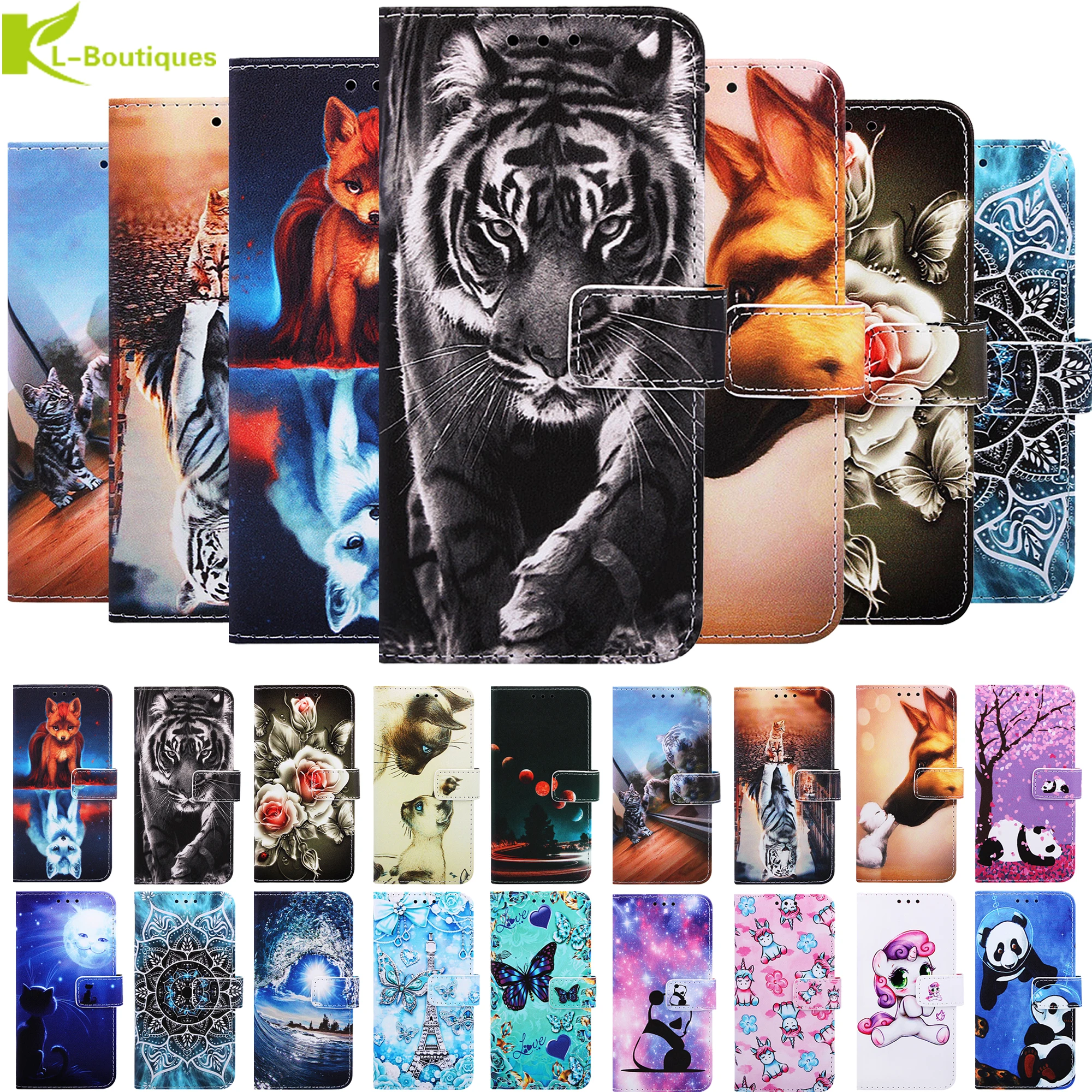 

Magnetic Painted case on for Xiaomi Redmi 8a 7a K20 Pro Note 9S 8T 7 Pro Cases capa Xiomi Mi 9T 9 t Pro Book stand leather cover