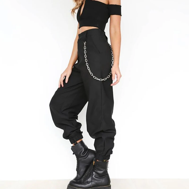 Ladies Personality Solid Color Pants Fashion Leisure Harem Pants Wide Leg Pants With Chain Casual Style Women's Clothing
Ladies Personality Solid Color Pants Fashion Leisure Harem Pants Wide Leg Pants With Chain Casual Style Women's Clothing