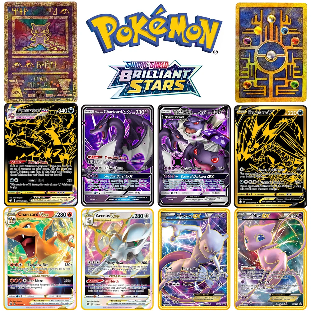 NEW Limited pokemon metal letters V STAR MAX EX GX Card Arceus Charizard Full Color Gold Card Battle Game Child Collect Toy Gift
NEW Limited pokemon metal letters V STAR MAX EX GX Card Arceus Charizard Full Color Gold Card Battle Game Child Collect Toy Gift