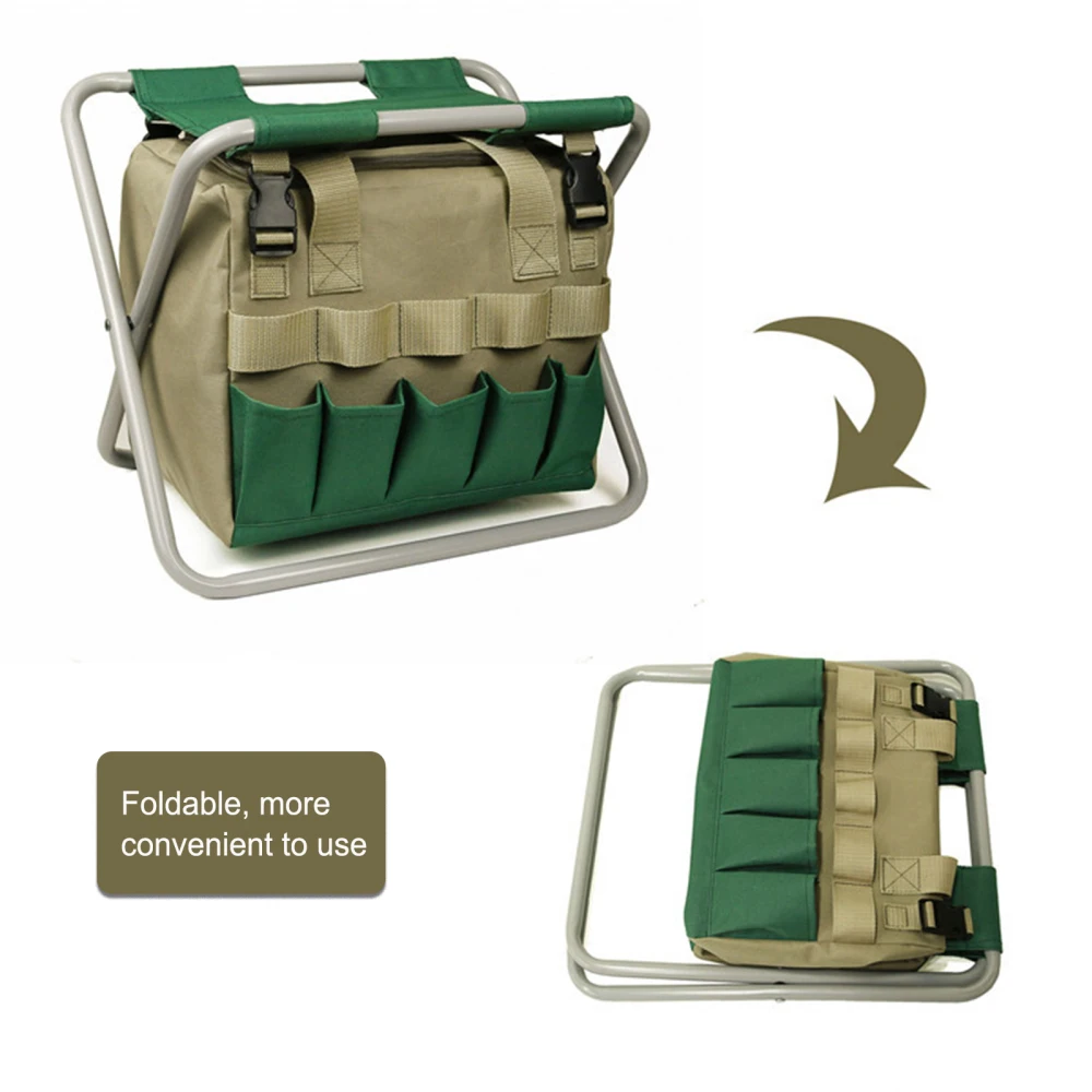 Stool Gardener Bag Folding Chair BBQ Iron Pipe Kit Organizer Detachable Portable Removable Backpack Travel Gardening Tools Set
Stool Gardener Bag Folding Chair BBQ Iron Pipe Kit Organizer Detachable Portable Removable Backpack Travel Gardening Tools Set