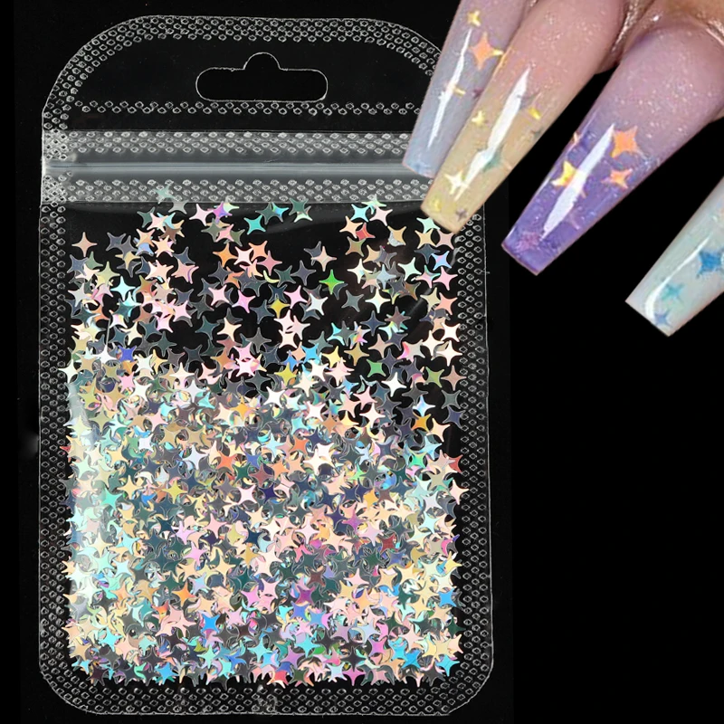 1 Bag Gold Silver Holographic Glitter Laser Four-pointed Star Shape Acrylic Laser Glitter for Nails Art Decoration
1 Bag Gold Silver Holographic Glitter Laser Four-pointed Star Shape Acrylic Laser Glitter for Nails Art Decoration