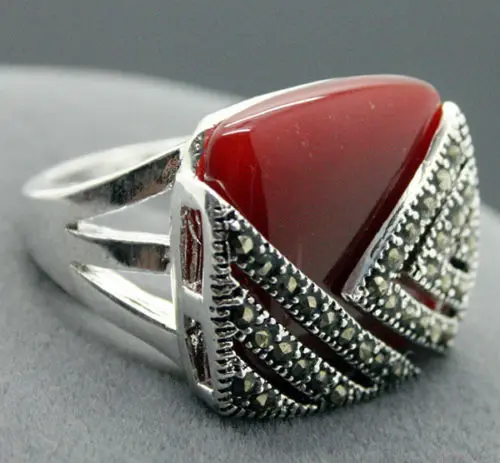 Free shipping 14*15mm 925 SILVER NATURAL RED & MARCASITE SQUARE RING SIZE 7/8/9/10
Free shipping 14*15mm 925 SILVER NATURAL RED & MARCASITE SQUARE RING SIZE 7/8/9/10