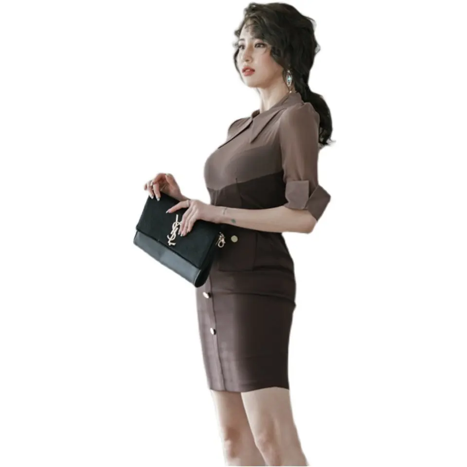 Summer Fashion Korean OL Slim Splice Mini Package Hip Dress Women Elegant Sexy Slim Party Pencil Dresses Female Vestidos 
Summer Fashion Korean OL Slim Splice Mini Package Hip Dress Women Elegant Sexy Slim Party Pencil Dresses Female Vestidos