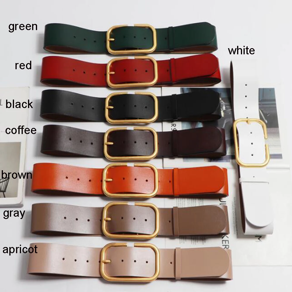 Vintage Brand Genuine Leather Gold metal pin Buckle long Belts for Women Retro Clothes Accessories wide Dress Belt Accessory
Vintage Brand Genuine Leather Gold metal pin Buckle long Belts for Women Retro Clothes Accessories wide Dress Belt Accessory