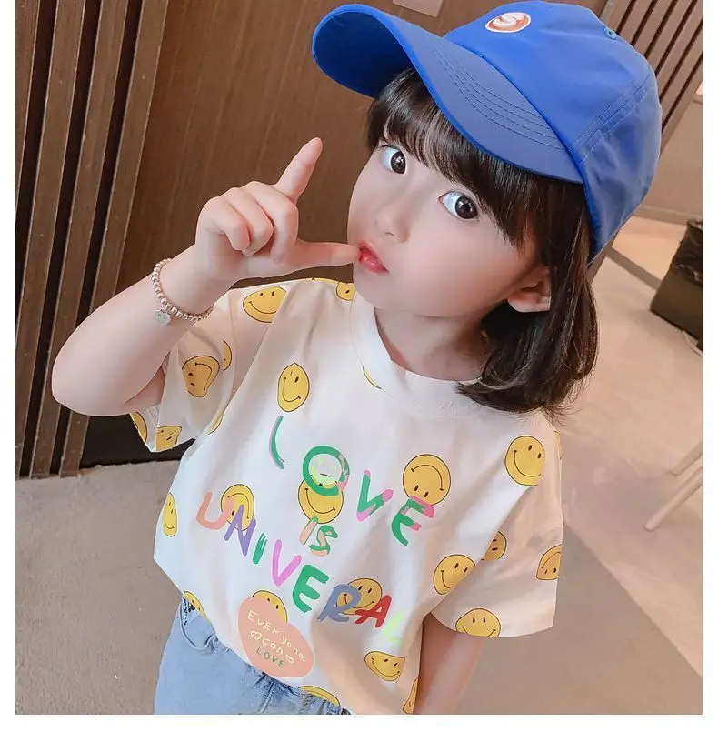 Girls T-shirts summer new children's Cotton short Sleeve T-Shirts Baby kids foreign style versatile fashion tops t-shirts P4 383
Girls T-shirts summer new children's Cotton short Sleeve T-Shirts Baby kids foreign style versatile fashion tops t-shirts P4 383