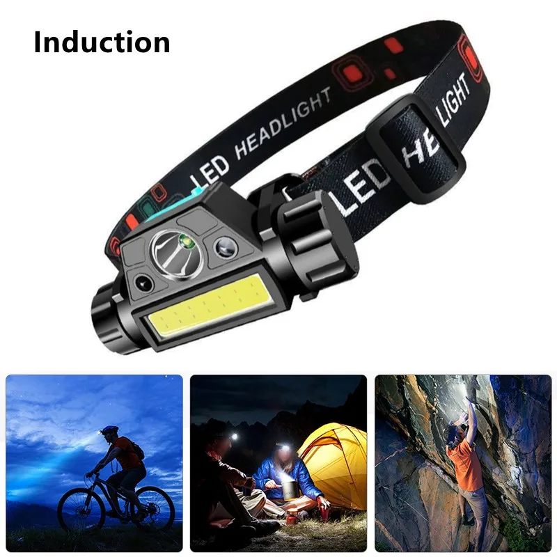 LED Dual Light Source Induction Headlight XPE+COB Rechargeable Mini Portable Waterproof Outdoor Camping Night Fishing Headlight
LED Dual Light Source Induction Headlight XPE+COB Rechargeable Mini Portable Waterproof Outdoor Camping Night Fishing Headlight