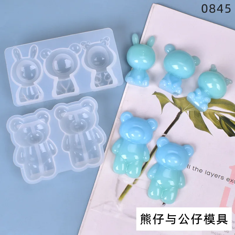 DIY Crystal Epoxy Resin Mold Handmade Bear and Doll Cute ornament Three-dimensional Pendulum Jewelry Silicone Mold for resin art
DIY Crystal Epoxy Resin Mold Handmade Bear and Doll Cute ornament Three-dimensional Pendulum Jewelry Silicone Mold for resin art