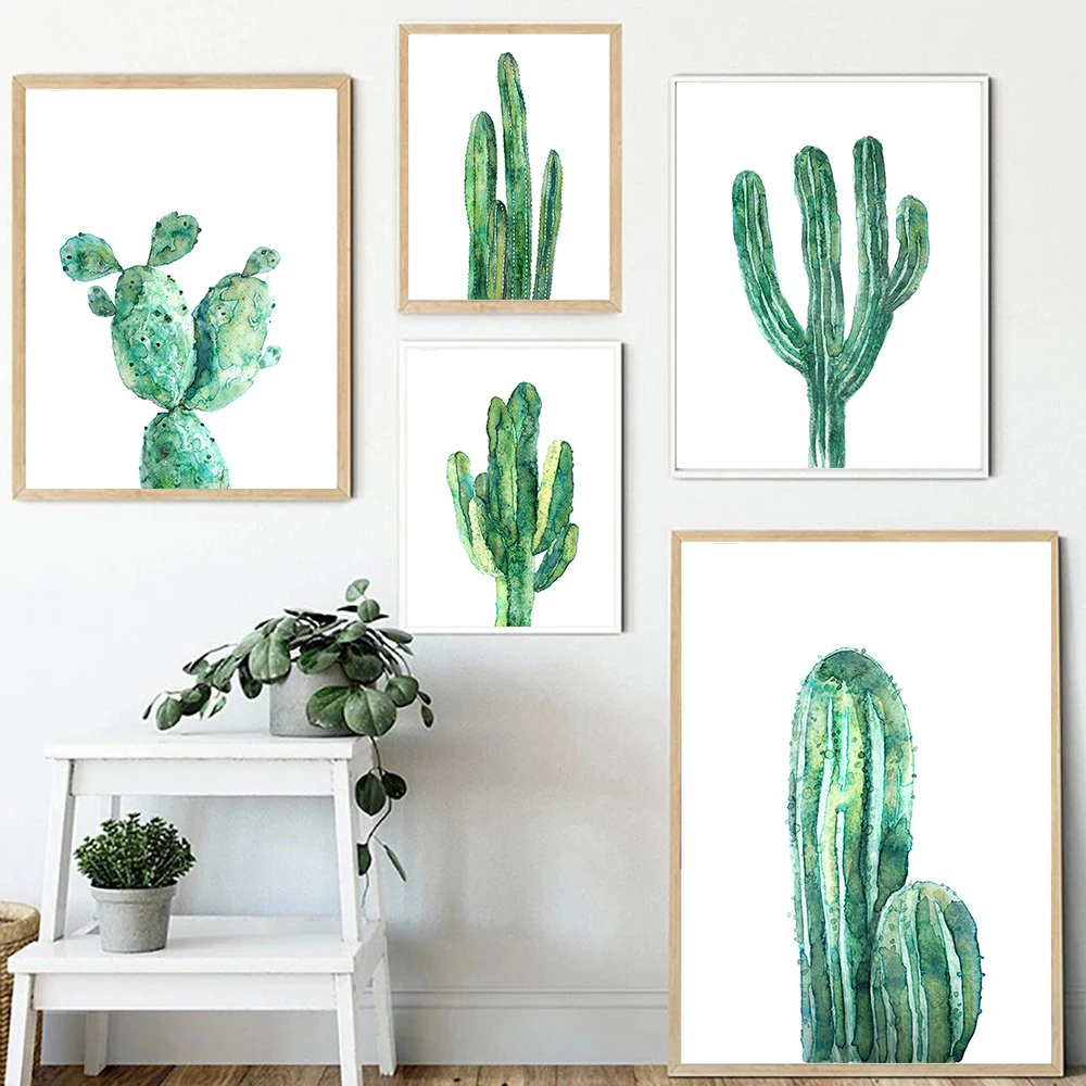 Watercolor Plants Cactus Poster Prints Minimalist Green Style Decoration Canvas Painting Wall Picture for Living Room Home Decor
Watercolor Plants Cactus Poster Prints Minimalist Green Style Decoration Canvas Painting Wall Picture for Living Room Home Decor
