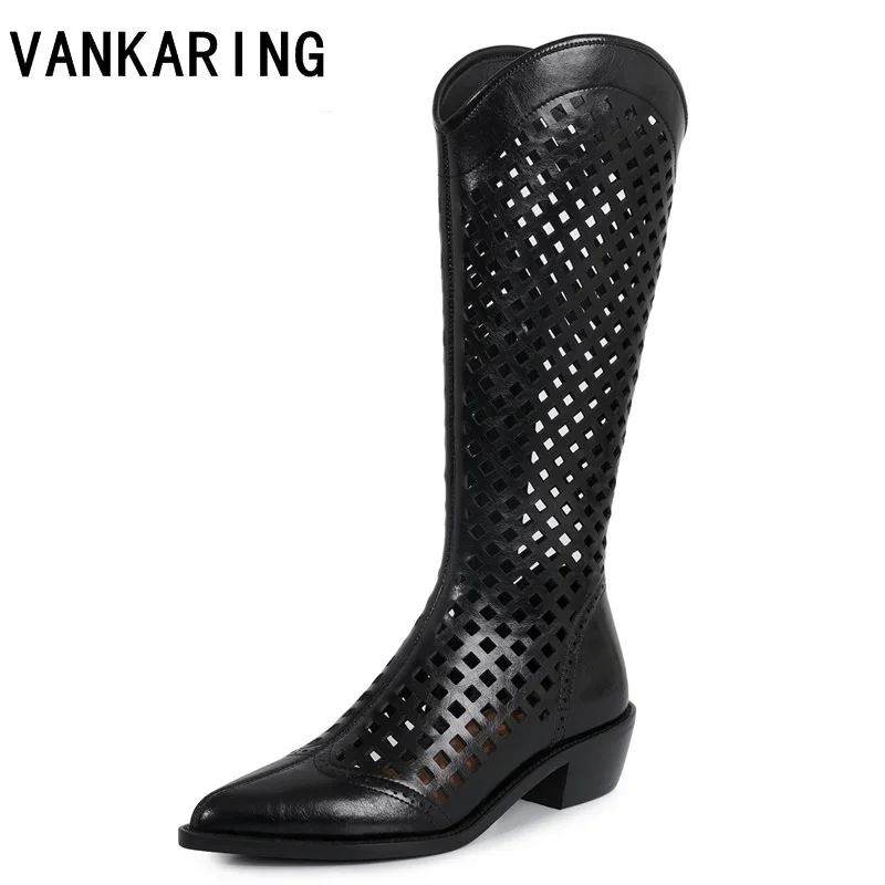 brand boots hole design soft leather knee high boots for woman sexy pointed toe summer boots high heels all matched riding boots
brand boots hole design soft leather knee high boots for woman sexy pointed toe summer boots high heels all matched riding boots