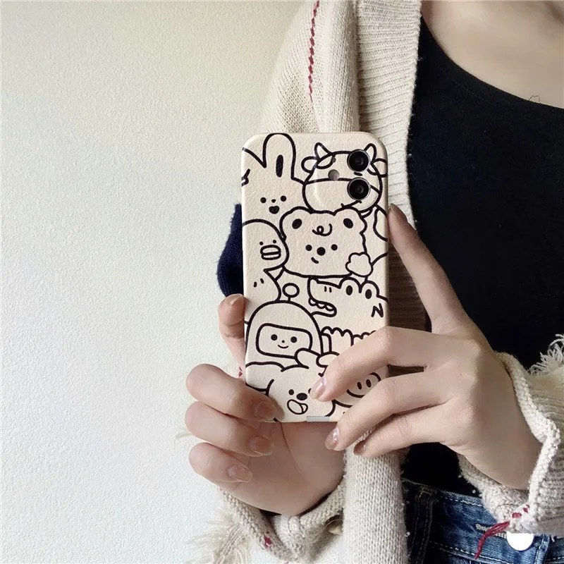 Cartoon Line animals Phone Case for iPhone 12 Mini 11 Pro Max case Cute Silicone cover For iPhone XR X XS 7 8 Plus 7Plus case
Cartoon Line animals Phone Case for iPhone 12 Mini 11 Pro Max case Cute Silicone cover For iPhone XR X XS 7 8 Plus 7Plus case