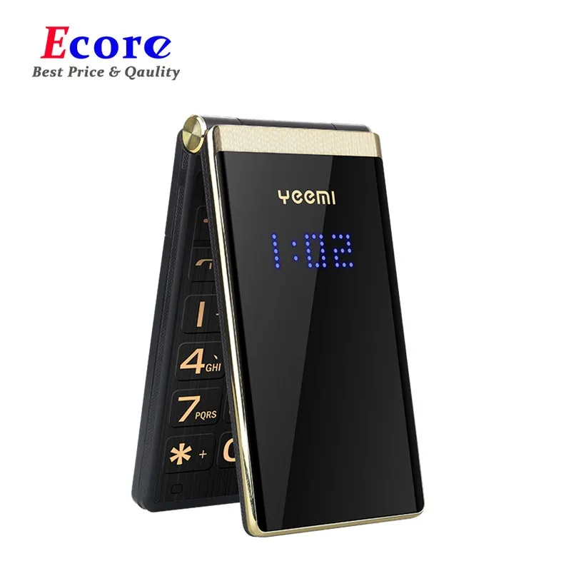 YEEMI M2 C GSM MTK флип мобильный телефон с 2 84 inch двойной Экран большими буквами вибрации