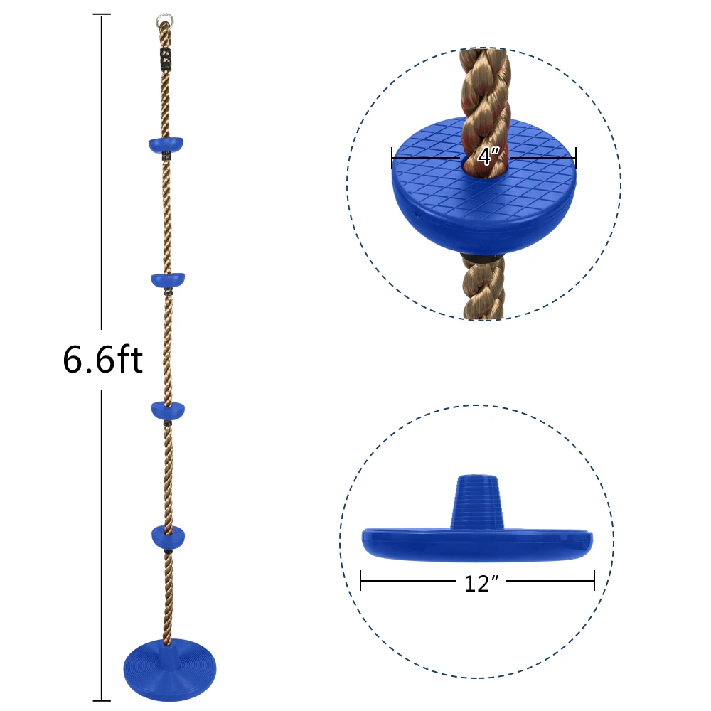 Climbing Rope Swing With Disc Swing Seat Set Rope Ladder For Kids Outdoor Tree Backyard Playground Swing
Climbing Rope Swing With Disc Swing Seat Set Rope Ladder For Kids Outdoor Tree Backyard Playground Swing
