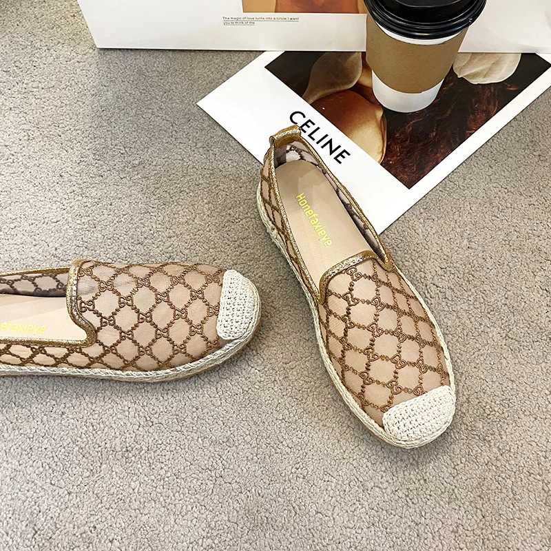 2021 New Espadrilles Double-G Women's Fashion Flat Shoes 2021 Sapatos Flax Ballet Chaussure for Espadrille Comfortable Slippers 
2021 New Espadrilles Double-G Women's Fashion Flat Shoes 2021 Sapatos Flax Ballet Chaussure for Espadrille Comfortable Slippers